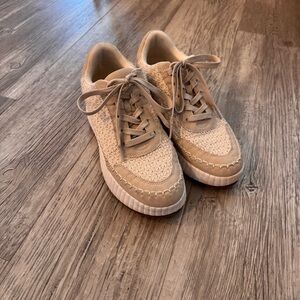Dolce Vita Beige Knit Sneakers